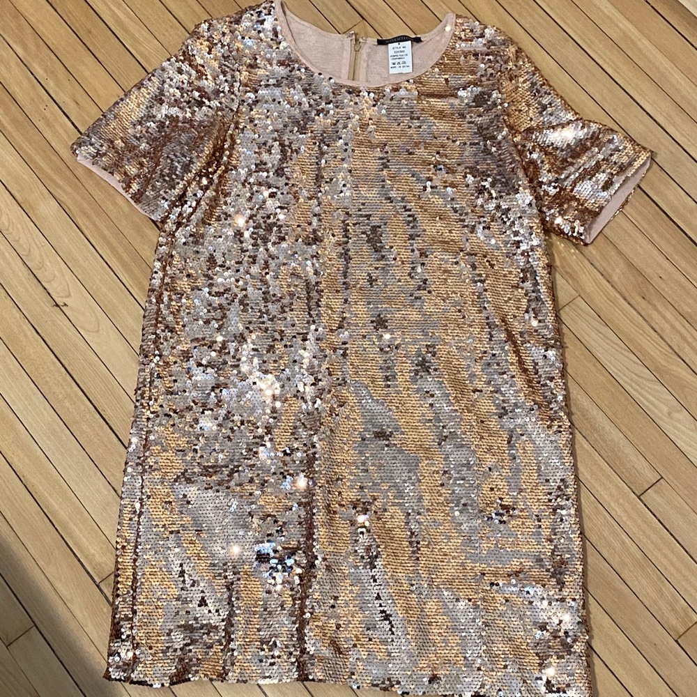 Gold/rose gold sequin dress
